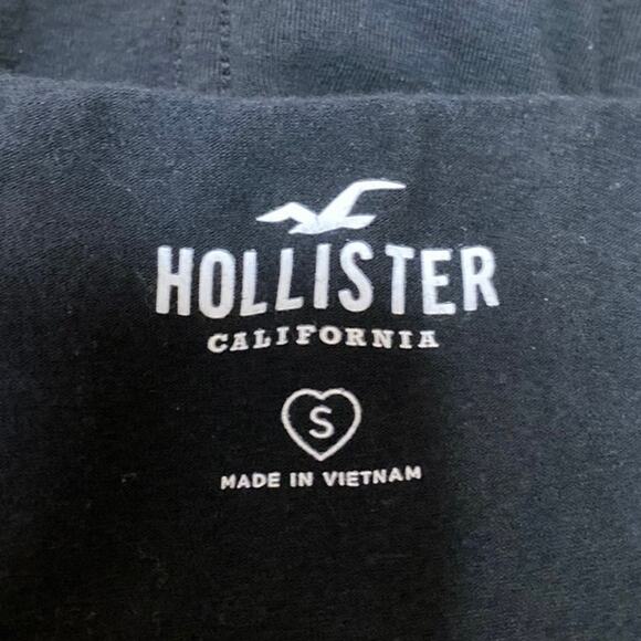 Hollister Black Sleeveless Floral Lace Corset Bustier Cami Tank Crop Top Size S - Picture 3 of 4